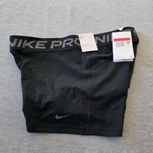 NWT NIKE WOMENS 3" PRO SHORT 365 BLACK WHITE CZ9857-014 Large